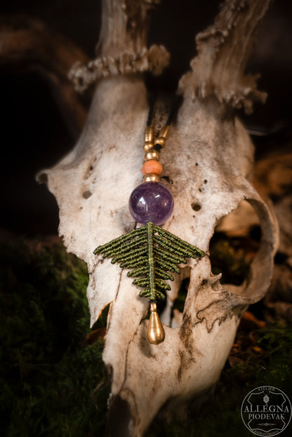 "Sylmara" Collier micro macramé et améthyste