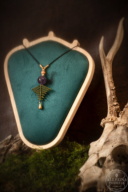 "Sylmara" Collier micro macramé et améthyste