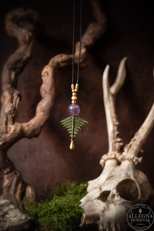 "Sylmara" Collier micro macramé et améthyste