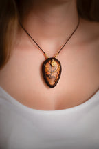 Talorien - Collier micro macramé en bois d'olivier Allégna Piodevak